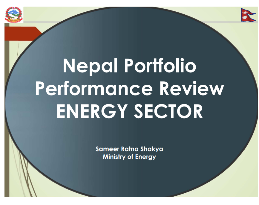 NPPR 2015 PRESENTATION BY ENERGY SECTOR Resources